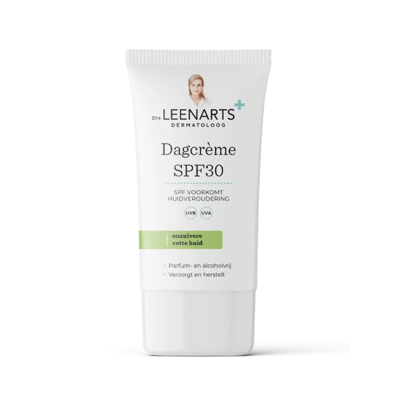 Heb je last van een vette of onzuivere huid? Wil je een lichte dagcrème die verzorgt, matteert en ook nog eens beschermt tegen de zon? Ontdek Drs Leenarts Dagcrème SPF 30 Vette - Onzuivere Huid, speciaal ontwikkeld om jouw huid weer in balans te brengen.