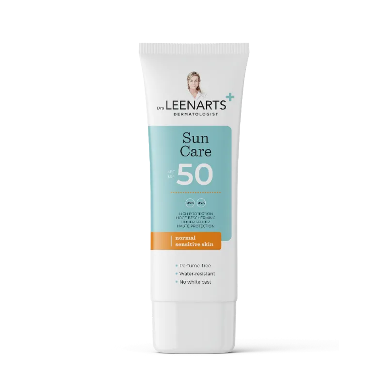 De Drs Leenarts Suncare SPF 50 is een hydraterende, niet-plakkende zonnebrandcrème. Het zonbeschermingsproduct laat geen witte waas achter en bevat verantwoorde zonnefilters. De Drs Leenarts suncare is volledig vegan, dierproefvrij en parfumvrij.