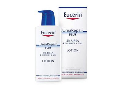 De Eucerin UreaRepair plus bodylotion 5% urea geeft onmiddellijke verlichting PLUS 48 uur lang vertraging van extreem droge, schilferige huid met een jeukerig gevoel. De Eucerin UreaRepair plus bodylotion bevat naast de urea huidversterkende ceramides