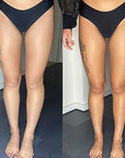Zelfbruiner before & after venice body. Selftan mousse vegan.