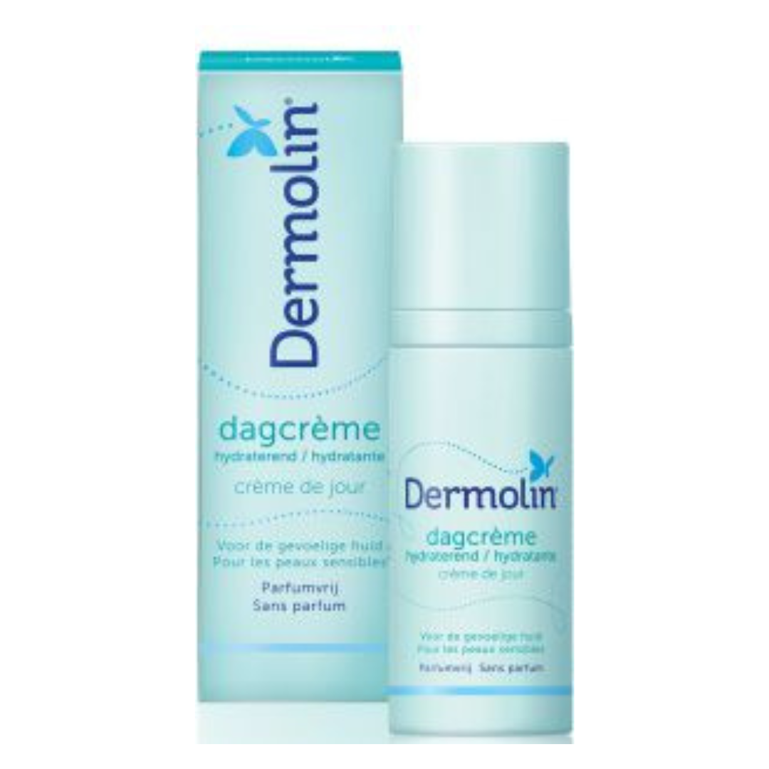 Ontdek de Dermolin dagcrème, de ultieme hydratatie voor je huid. Met het krachtige Pentavin en het kalmerende haverextract Symcalmin zorgt deze crème voor intensieve hydratatie en verzachting van de huid.